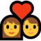 Couple With Heart emoji on Microsoft